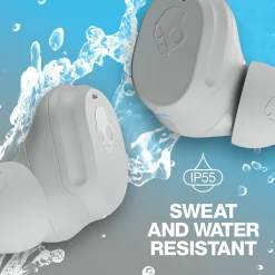 Skullcandy Mod True Wireless Earbuds with Microphone & Charging Case, Bluetooth, Light Gray (S2FYW-P751)