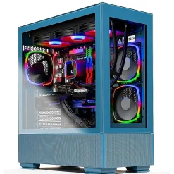 Skytech Azure 2 Gaming Desktop, Intel i5-12400F, 16GB RAM, 500GB SSD, Intel Arc A750 Graphics, Blue