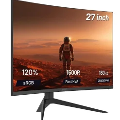 Skytech Moon Shadow 27" Curved 2K 180 Hz Gaming Monitor, Black (MT-MOONSHADOW-0001-B-SK)