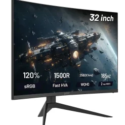 Skytech Stardust 32" Curved 2K 165 Hz LED Gaming Monitor, Black (MTSTARDUST0002B)