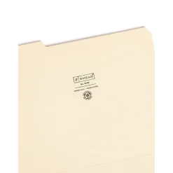 Smead 100% File Folder, Reinforced 1/3-Cut Tab, Letter Size, Manila, 100/Box (10347)