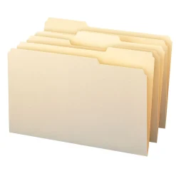 Smead 100% Recycled File Folders, 1/3-Cut Tab, Legal Size, Manila, 100/Bx (15339)