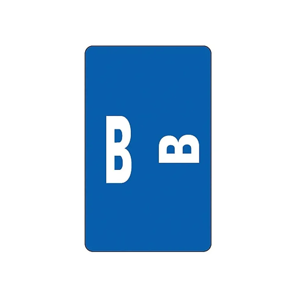 Smead® Alpha-Z Color-Coded Second Letter "B" Labels, 10 Labels Per Sheet, Dark Blue, 1"H x 1 5/8"W, 100 Labels/Pk