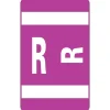 Smead® Alpha-Z Color-Coded Second Letter "R" Labels, 10 Labels Per Sheet, Purple, 1"H x 1 5/8"W, 100 Labels/Pk