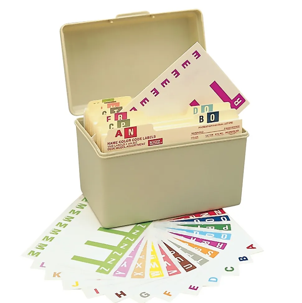 Smead® AlphaZ NCC Color-Coded Name Label, A-Z, Label Sheet, Assorted Colors (67150)