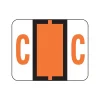 Smead BCCR Color Coded Alphabetic Labels, C, Dark Orange, 500/Roll (67073)