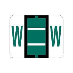 Smead BCCR Labels File Folder Label, W, Dark Green, 500 Labels/Pack (67093)