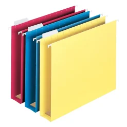 Smead Box Bottom Hanging File Folder, 2" Expansion, 5-Tab Tab, Letter Size, Assorted Colors, 25/Bx (64264)