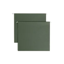 Smead Box Bottom Hanging File Folders, 3" Expansion, Letter Size, Standard Green, 25/Box (64279)