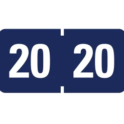Smead, ETYJ Color-Coded Year Label, 2020, Label Roll, Dark Blue 500 per Roll (68320)