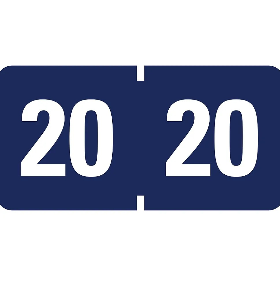 Smead, ETYJ Color-Coded Year Label, 2020, Label Roll, Dark Blue 500 per Roll (68320)