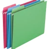 Smead FasTab 10% Recycled Hanging File Folder, 3-Tab, Letter Size, Assorted Colors, 18/Box (64031)