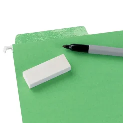 Smead FasTab 10% Recycled Hanging File Folder, 3-Tab, Letter Size, Assorted Colors, 18/Box (64031)