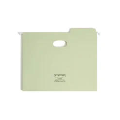 Smead FasTab Hanging File Folders, 1/3-Cut Tab, 3-1/2" Expansion, Letter Size, Moss, 9/Box (64222)