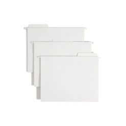 Smead FasTab Recycled Hanging File Folder, 1-Tab, Letter Size, White, 20/Box (64002)