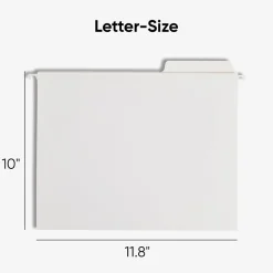 Smead FasTab Recycled Hanging File Folder, 1-Tab, Letter Size, White, 20/Box (64002)