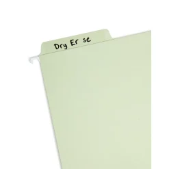 Smead FasTab Recycled Hanging File Folder, 3-Tab Tab, Letter Size, Moss, 20/Box (64032)