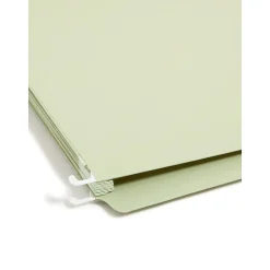 Smead FasTab TUFF Colored Hanging Pockets with Reinforced Tabs, 3-Tab, Letter Size, Moss, 9/Box (64224)