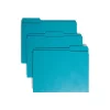 Smead File Folder, 3 Tab, Letter Size, Teal, 100/Box (13134)