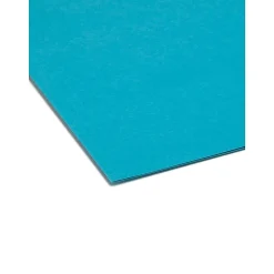 Smead File Folder, 3 Tab, Letter Size, Teal, 100/Box (13134)