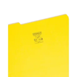 Smead File Folder, 3 Tab, Legal Size, Yellow, 100/Box (17943)