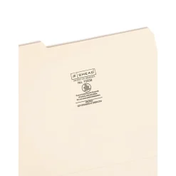 Smead File Folder, 1/3-Cut Tab, Letter Size, Manila, 100/Bx (10338)