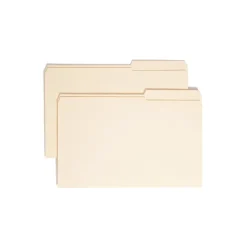 Smead File Folder, Reinforced 2/5-Cut Tab Right Position, Legal Size, Manila, 100/Box (15386)
