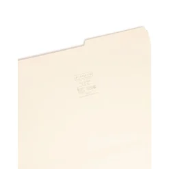 Smead File Folder, Reinforced 2/5-Cut Tab Right Position, Legal Size, Manila, 100/Box (15386)