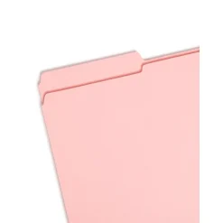 Smead File Folder, Reinforced 1/3-Cut Tab, Legal Size, Pink, 100/Box (17634)