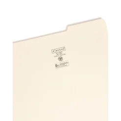 Smead® File Folder, Reinforced 1/3-Cut Tab Right Position, Legal Size, Manila, 100/Box (15337)
