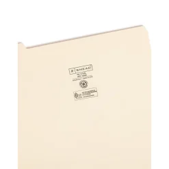 Smead File Folder, Reinforced 1/5-Cut Tab, Letter Size, Manila, 100/Box (10356)