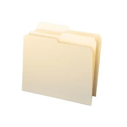 Smead File Folders, 1/2-Cut Tab, Letter Size, Manila, 100/Bx (10320)