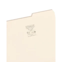 Smead File Folders, 2/5-Cut Tab, Letter Size, Manila, 100/Bx (10385)