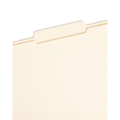 Smead File Folders, Reinforced 2/5-Cut Tab, Letter Size, Manila, 100/Box (10376)