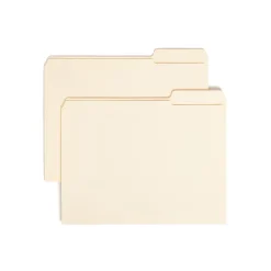 Smead File Folders, Reinforced 1/3-Cut Tab Right Position, Letter Size, Manila, 100/Box (10337)