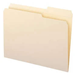 Smead File Folders, Reinforced 2/5-Cut Right Position, Guide Height, Letter Size, Manila, 100/Box (10386)