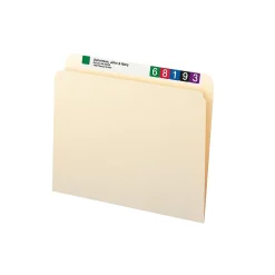 Smead File Folders, Straight-Cut Tab, Letter Size, Manila, 100/Box (10300)