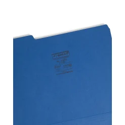 Smead Interior File Folder, 1/3-Cut Tab, Letter Size, Navy, 100/Box (10279)