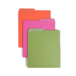 Smead Organized Up Heavyweight Dual Tab Vertical Colored File Folders, Letter Size, Bright Tones, 6/Pack (75406)
