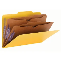 Smead Pressboard Classification File Folder w/Wallet Divider and SafeSHIELD Fasteners, 2