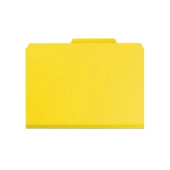 Smead Pressboard File Folders, 1/3-Cut Tab, 1" Expansion, Letter Size, Yellow, 25/Box (21562)