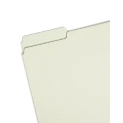 Smead Pressboard File Folder, 1/3-Cut Tab, 2" Expansion, Letter Size, Gray/Green, 25/Box (13234)