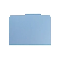 Smead Pressboard File Folders, 1/3-Cut Tab, 1" Expansion, Letter-Size, Blue, 25/Box (21530)