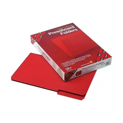Smead Pressboard File Folder, 1/3-Cut Tab, 1" Expansion, Legal Size, Bright Red, 25 per Box (22538)
