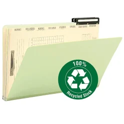Smead Pressboard Mortgage File Folder, 2/5-Cut Right Position Flat Metal Tab, 14-3/4"W x 10"H, Guide Height, 10/Box (78208)