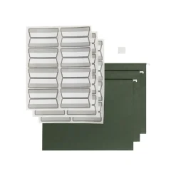 Smead ProTab 100% Recycled Hanging File Folder, 3-Tab, Letter Size, Standard Green, 20/Box (64195)