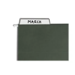 Smead ProTab 100% Recycled Hanging File Folder, 3-Tab, Letter Size, Standard Green, 20/Box (64195)
