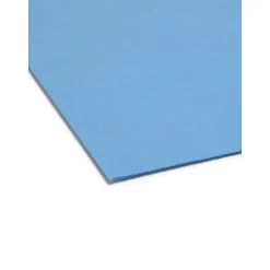 Smead Reinforced File Folder, Straight Cut, Legal Size, Blue, 100/Box (17010)