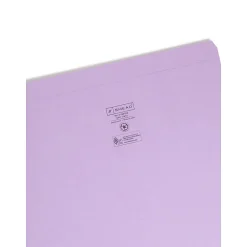 Smead Reinforced Straight Cut Colored File Folders, Legal, Lavender, 100/Box (17410)