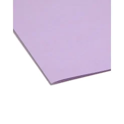 Smead Reinforced Straight Cut Colored File Folders, Legal, Lavender, 100/Box (17410)